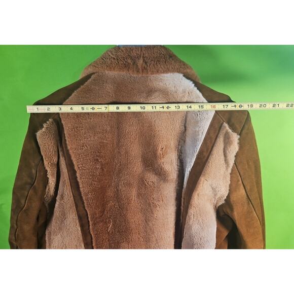 RARE Robert Lewis Vintage 70s Grizzly Shearling Jacket Suede Leather Men’s Size - Picture 8 of 15